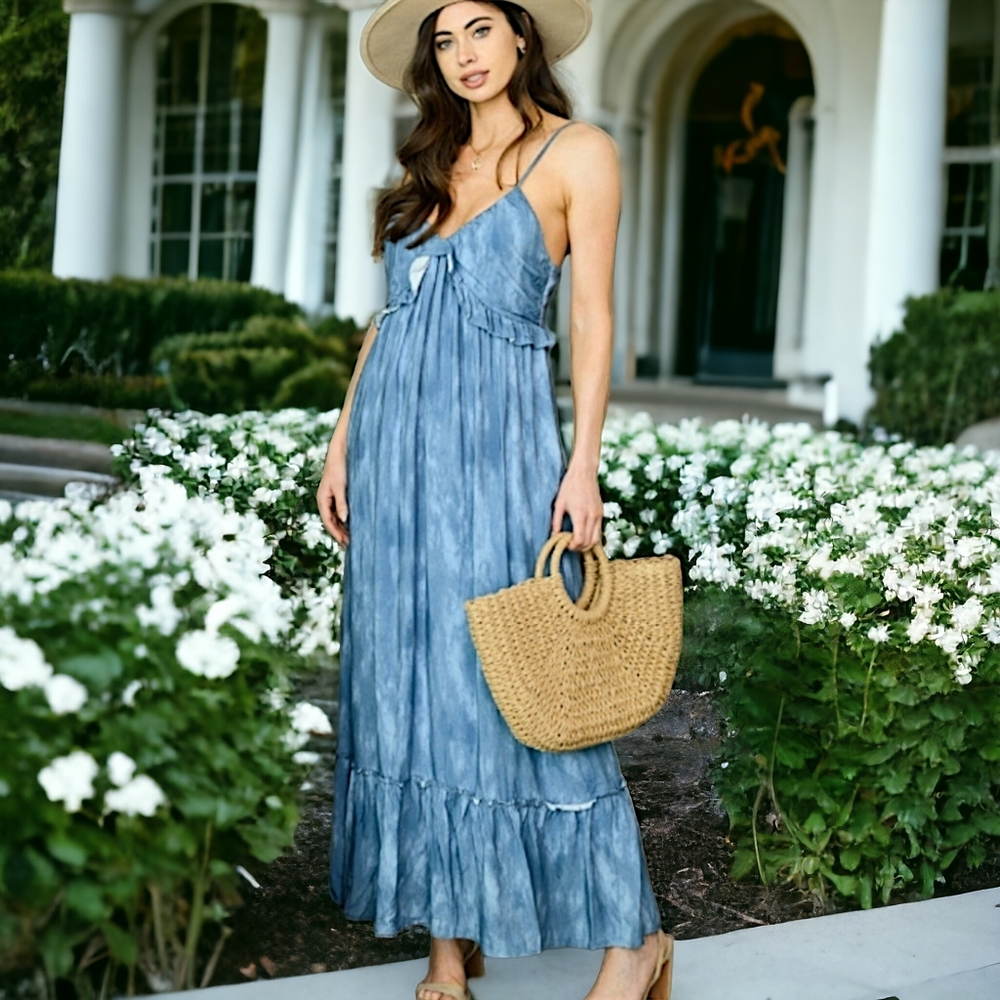 37272 Ruffled Maxi Dress